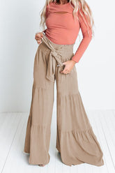 Gesmokte Culotte mit Stufen und Bindeband vorne